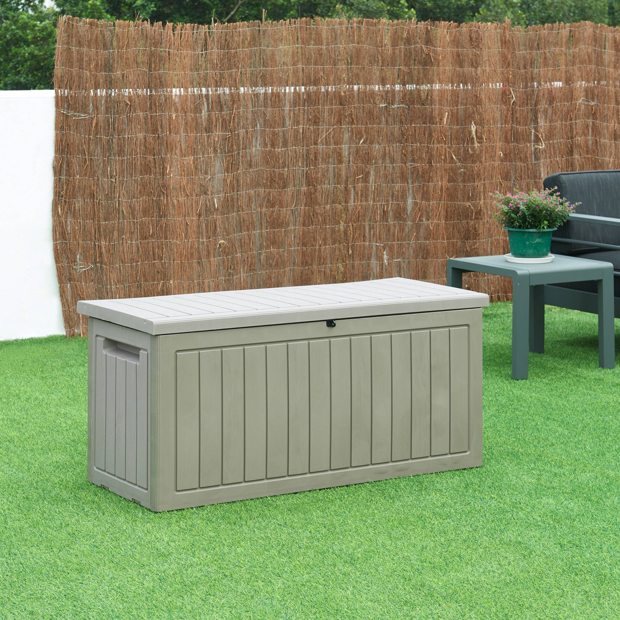 Casa.Pro - Coffre de rangement Filetto 124 x 53 x 57 cm effet bois beige casa.pro - Image 2