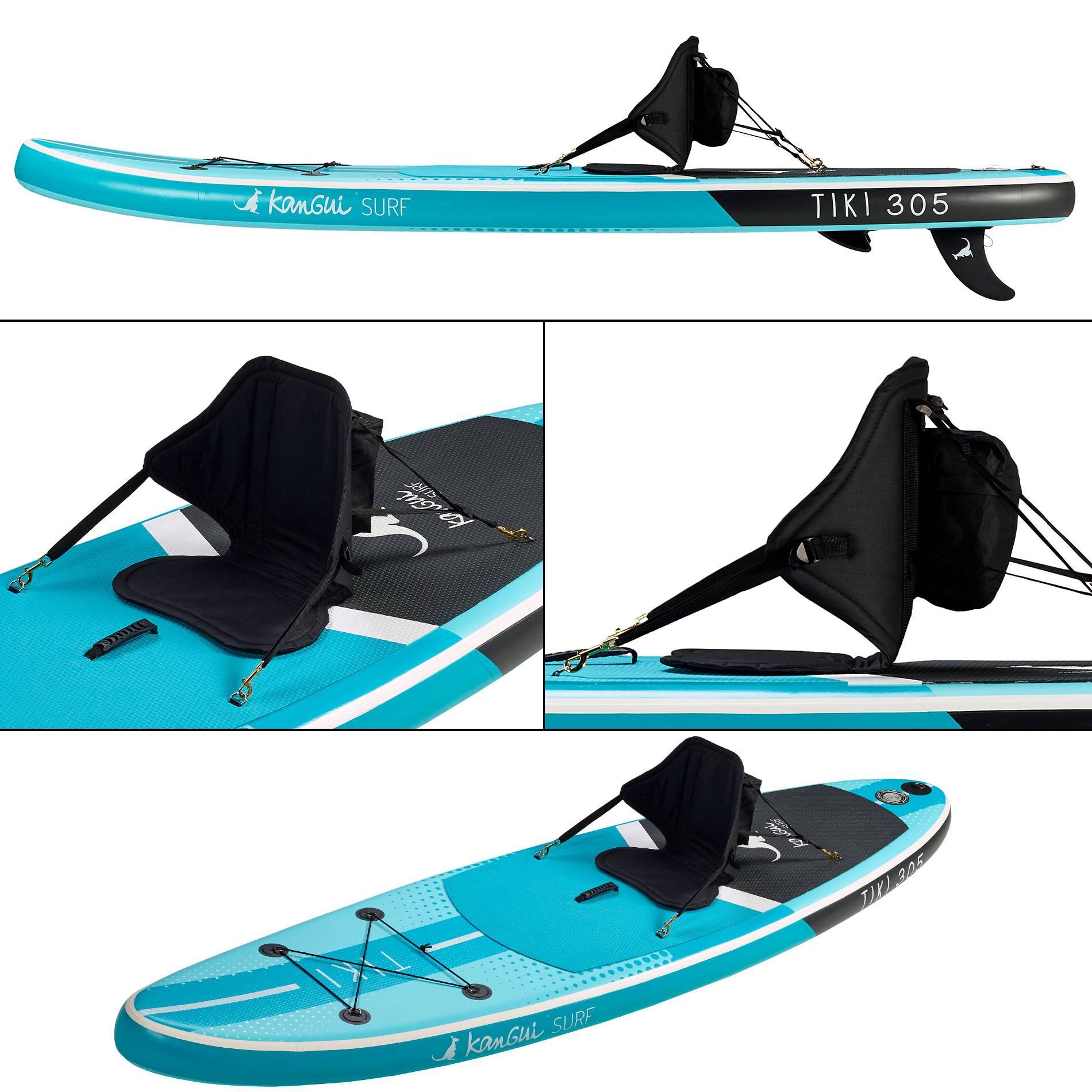 Kangui - KANGUI Stand up paddle gonflable SUP avec siège kayak, 305cm - TIKI - Image 3