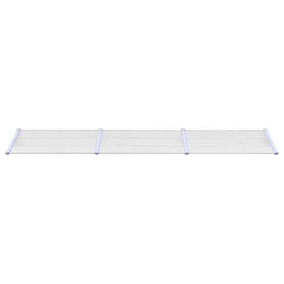 Très Grande Marquise d'Entrée en Polycarbonate Transparent et Supports Gris Anti-Pluie 358.5x90 cm – ComfortXL Outdoor Living - Image 3