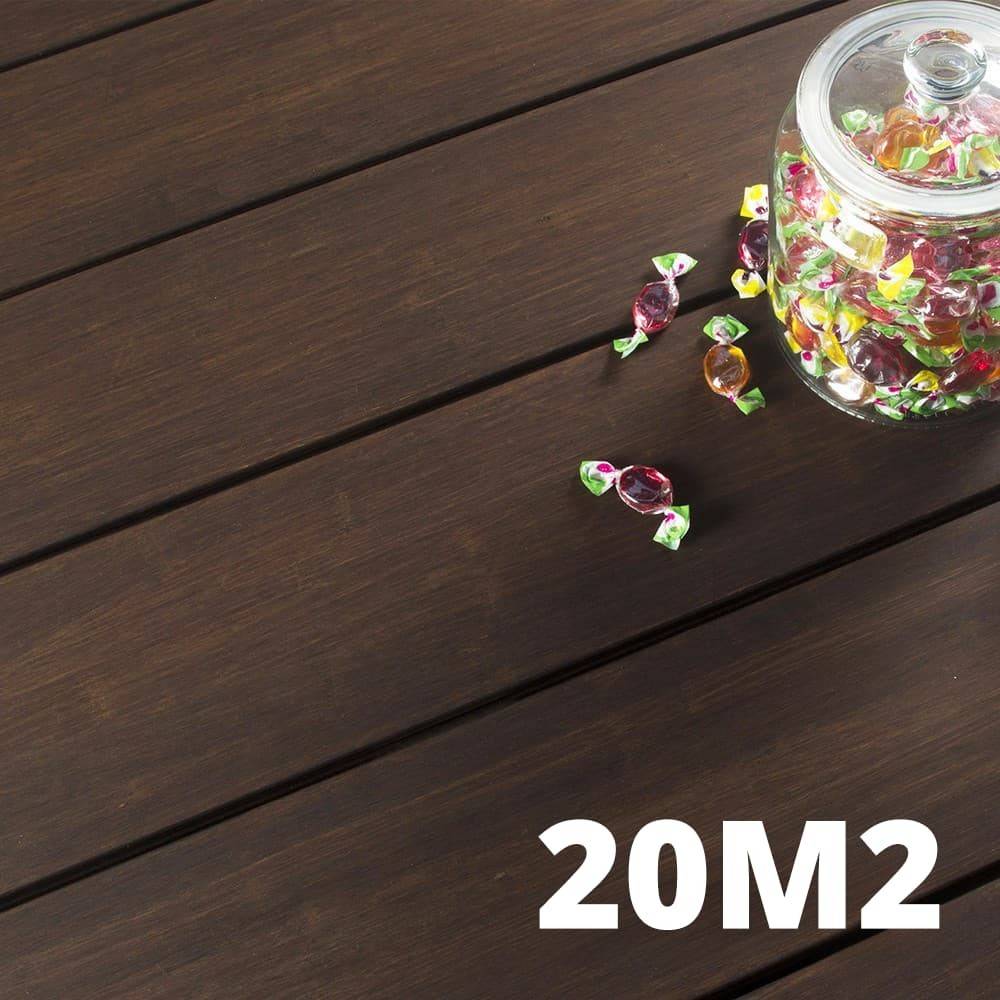 Kit Terrasse Bambou 20m² MELODY - 76 lames de Terrasse (185 x 13.9 x 1.8 cm) - Fixation Clips Cobra Hybrid 7-22 - Garantie 25 ans - Image 1