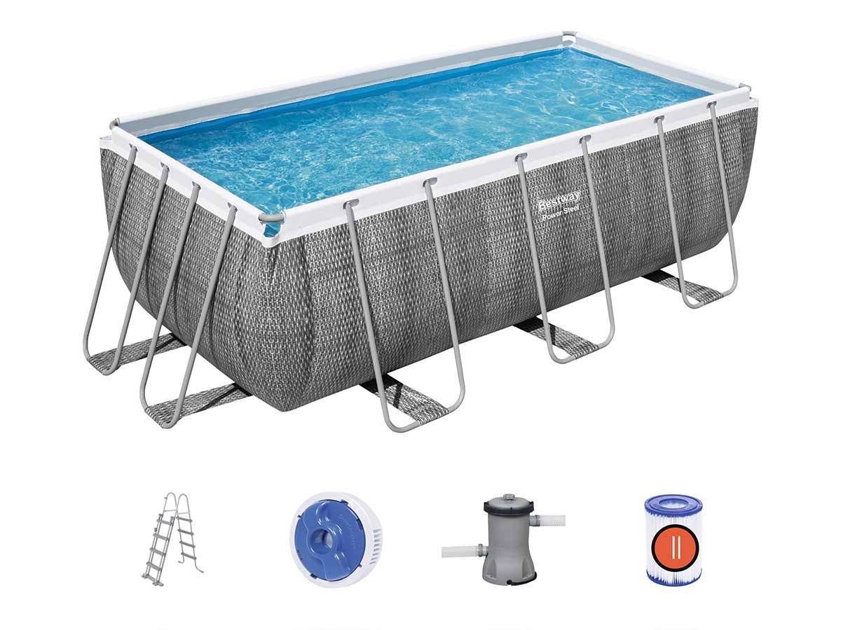 Bestway - Piscine tubulaire rectangulaire Power Steel 4,12 x 2,01 x 1,22 m - Bestway - Image 1