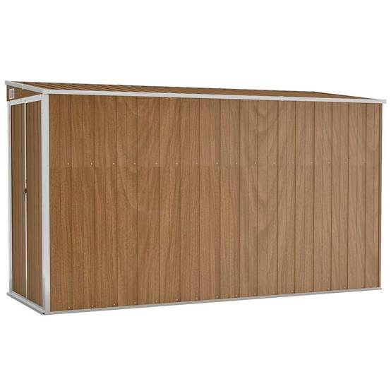 Vidaxl - Abri de jardin mural marron 118 x 288 x 178 cm Acier galvanisé vidaXL 316228 - Image 2