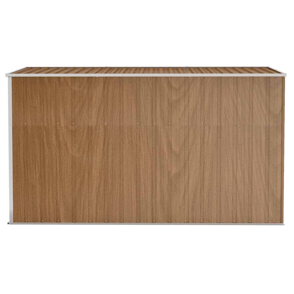 Vidaxl - Abri de jardin mural marron 118 x 288 x 178 cm Acier galvanisé vidaXL 316228 - Image 5