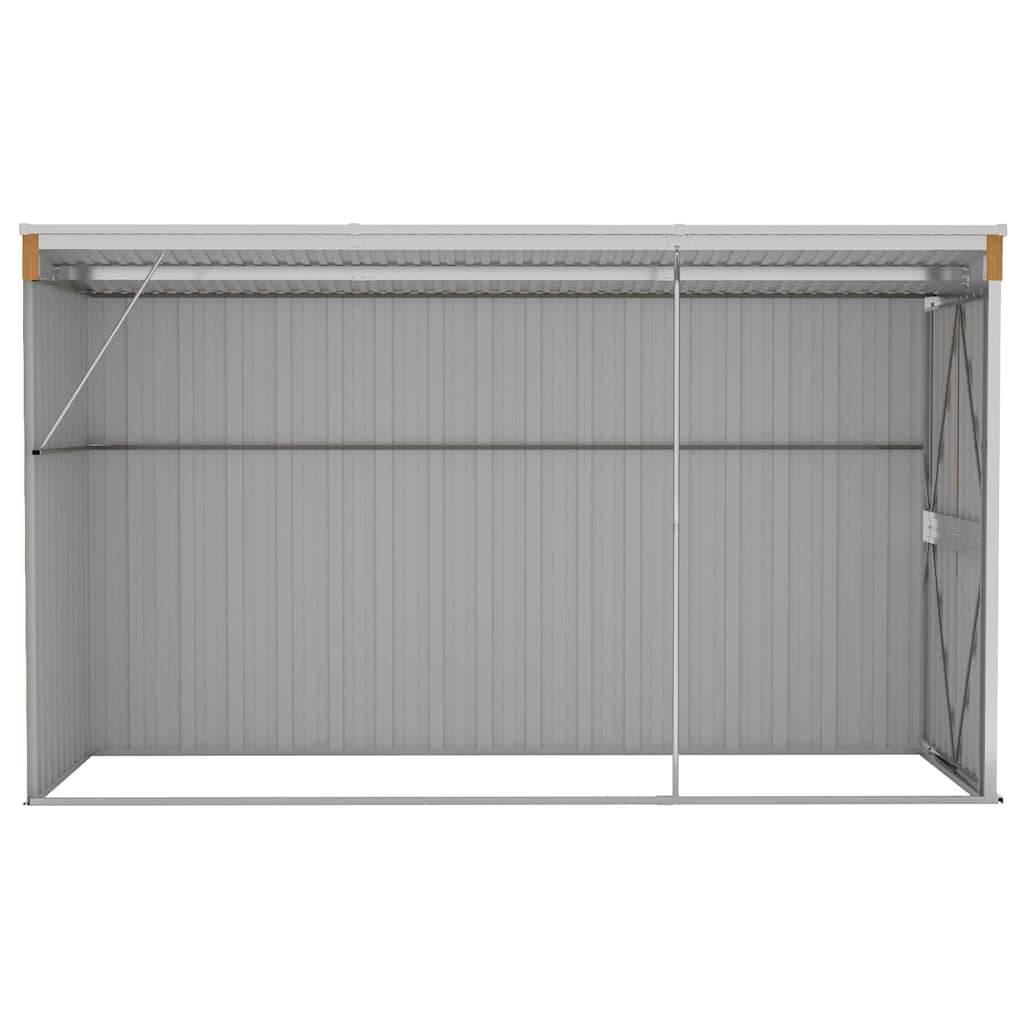 Vidaxl - Abri de jardin mural marron 118 x 288 x 178 cm Acier galvanisé 3.4m² vidaXL 316228 - Image 6