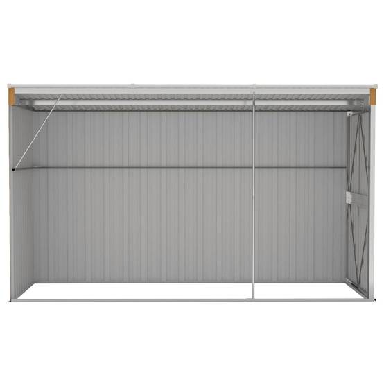 Vidaxl - Abri de jardin mural marron 118 x 288 x 178 cm Acier galvanisé vidaXL 316228 - Image 6