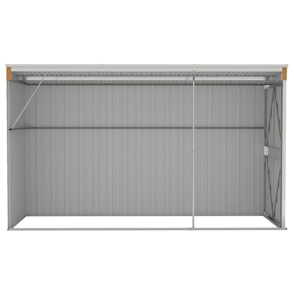 Vidaxl - Abri de jardin mural marron 118 x 288 x 178 cm Acier galvanisé vidaXL 316228 - Image 6