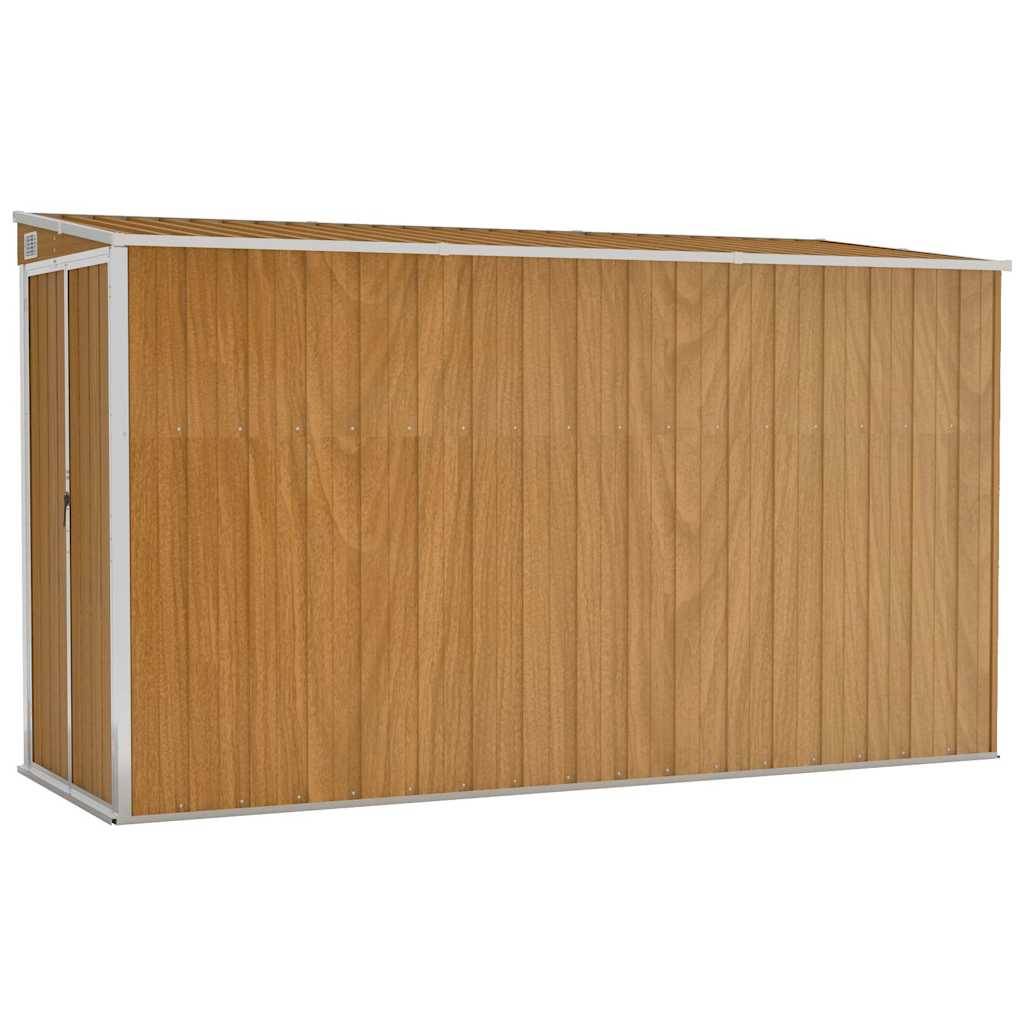 Vidaxl - Abri de jardin mural marron 118 x 288 x 178 cm Acier galvanisé 3.4m² vidaXL 316228 - Image 2