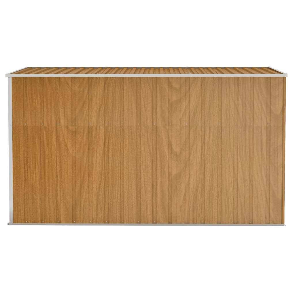 Vidaxl - Abri de jardin mural marron 118 x 288 x 178 cm Acier galvanisé 3.4m² vidaXL 316228 - Image 5
