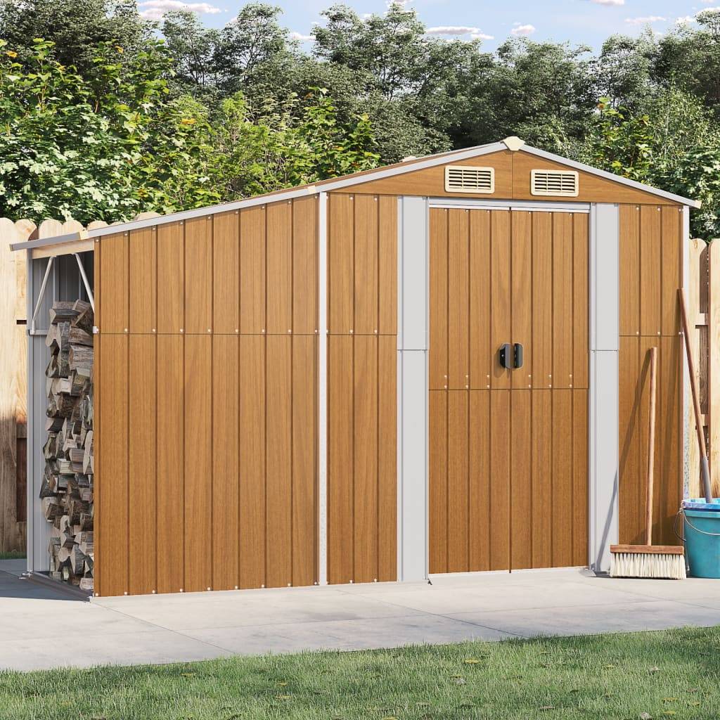 Vidaxl - Abri de jardin marron 277x93x179 cm acier galvanisé vidaXL 364522 - Image 1