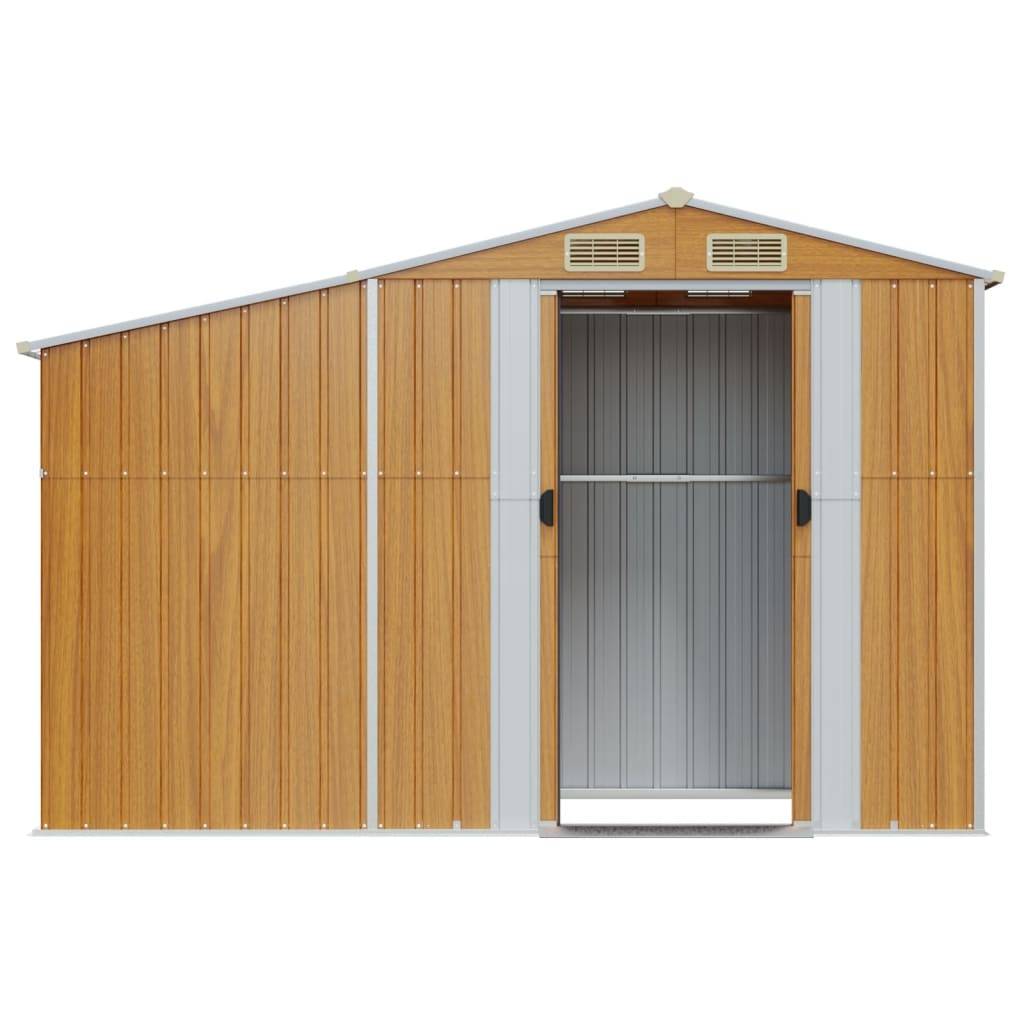 Vidaxl - Abri de jardin marron 277x93x179 cm acier galvanisé vidaXL 364522 - Image 5