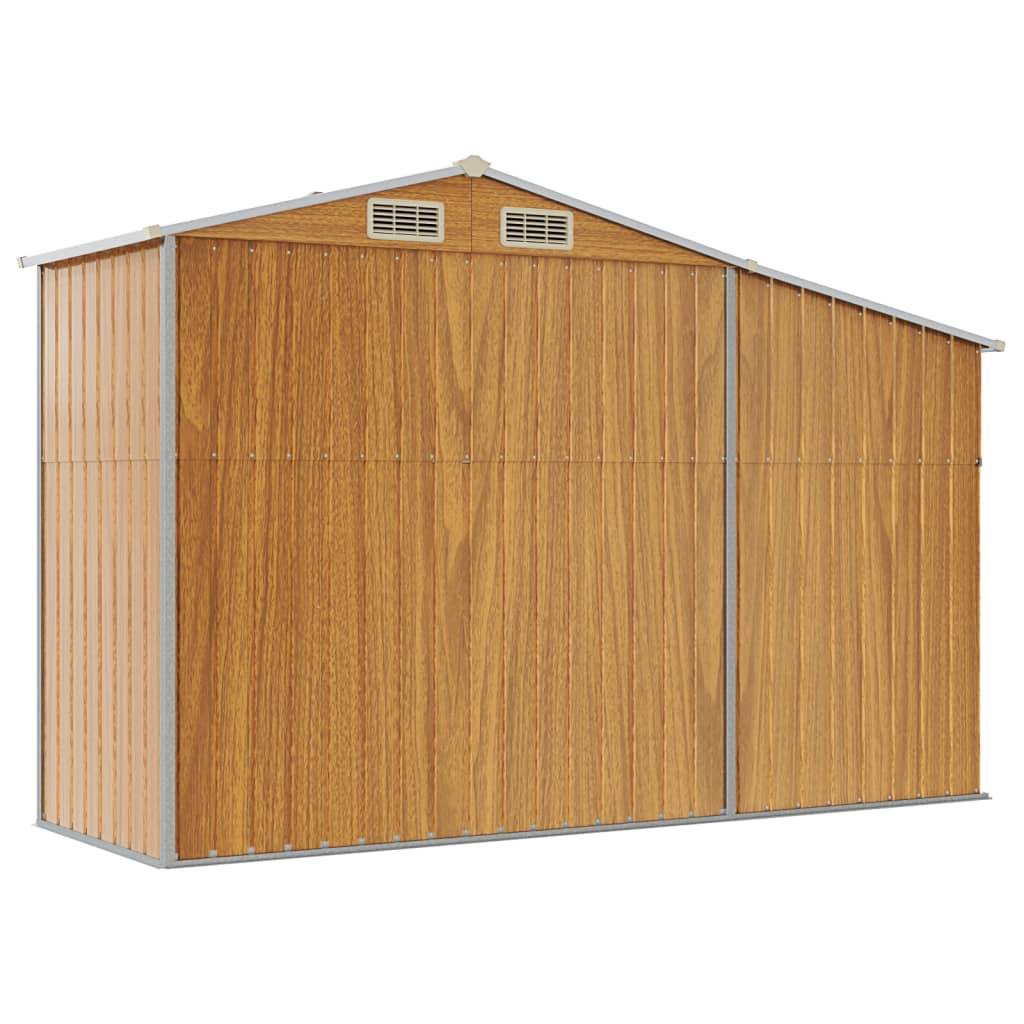 Vidaxl - Abri de jardin marron 277x93x179 cm acier galvanisé vidaXL 364522 - Image 7