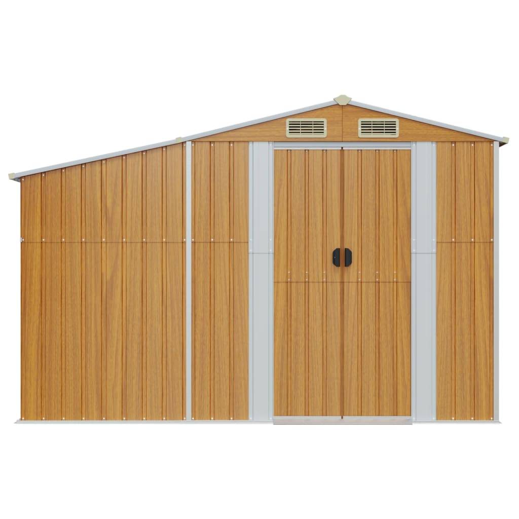 Vidaxl - Abri de jardin marron 277x93x179 cm acier galvanisé vidaXL 364522 - Image 9