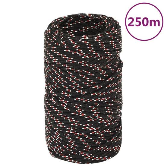 Corde de bateau Noir 2 mm 250 m Polypropylène Maison Chic - Image 2