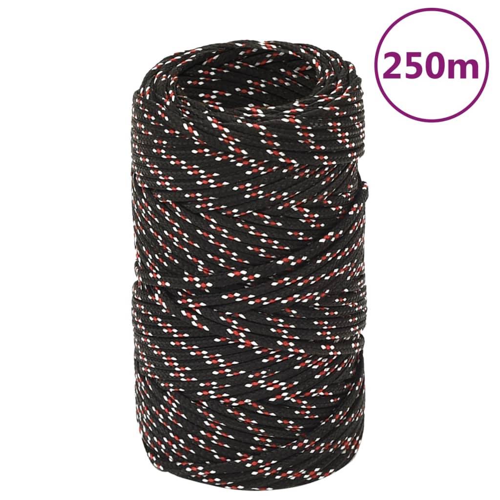 Corde de bateau Noir 2 mm 250 m Polypropylène Maison Chic - Image 2