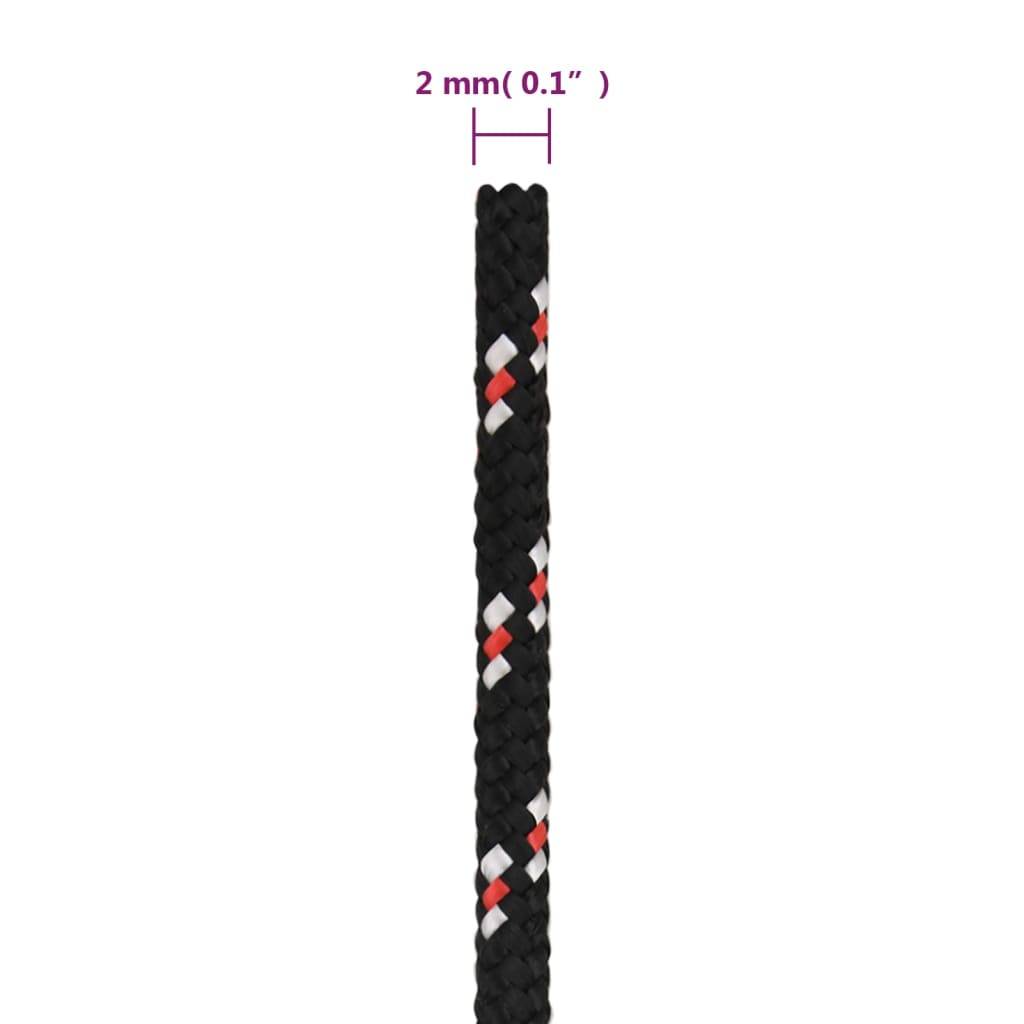 Corde de bateau Noir 2 mm 250 m Polypropylène Maison Chic - Image 6