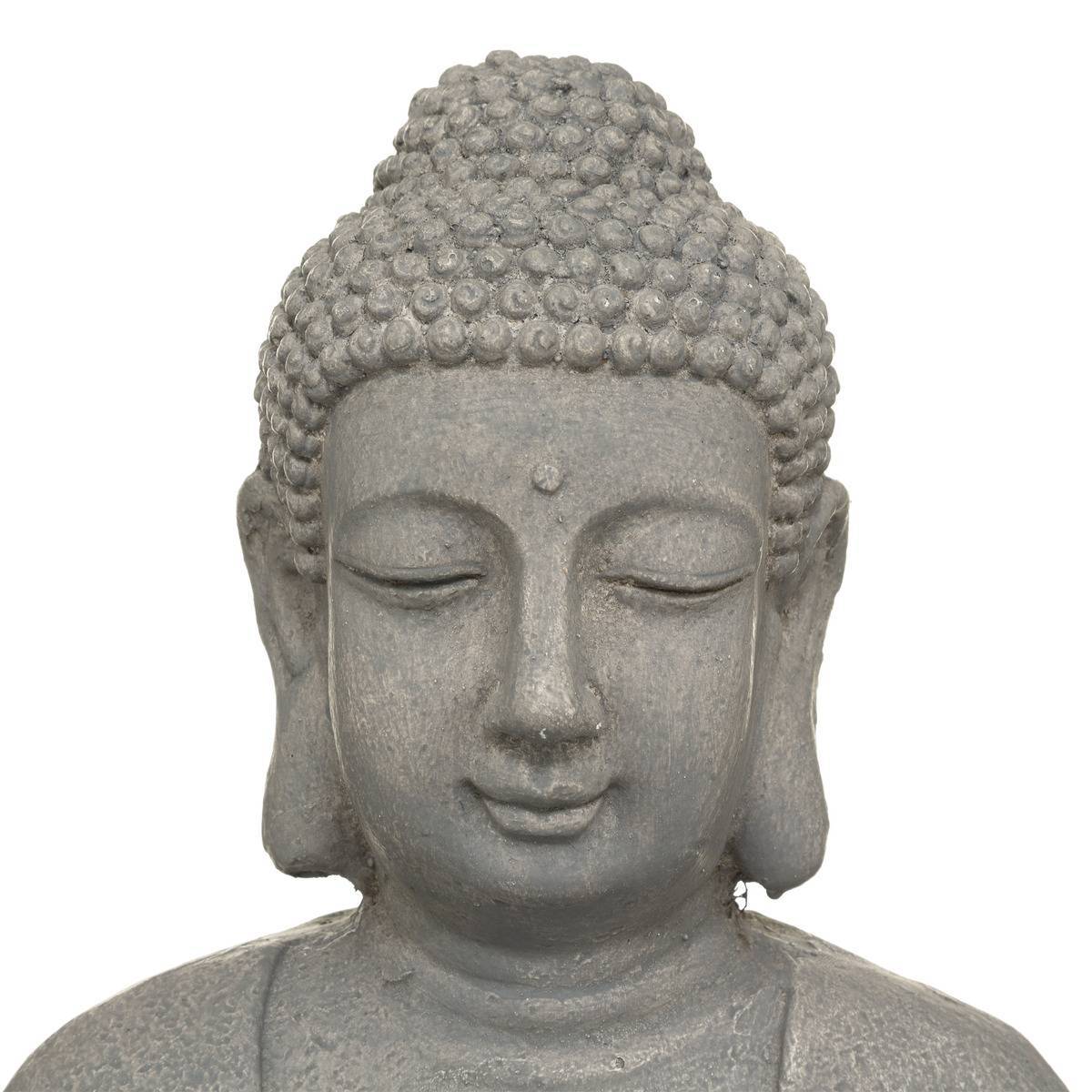 Lampe solaire Bouddha gris ardoise H43cm ATMOSPHERA CREATEUR D'INTERIEUR - Image 3