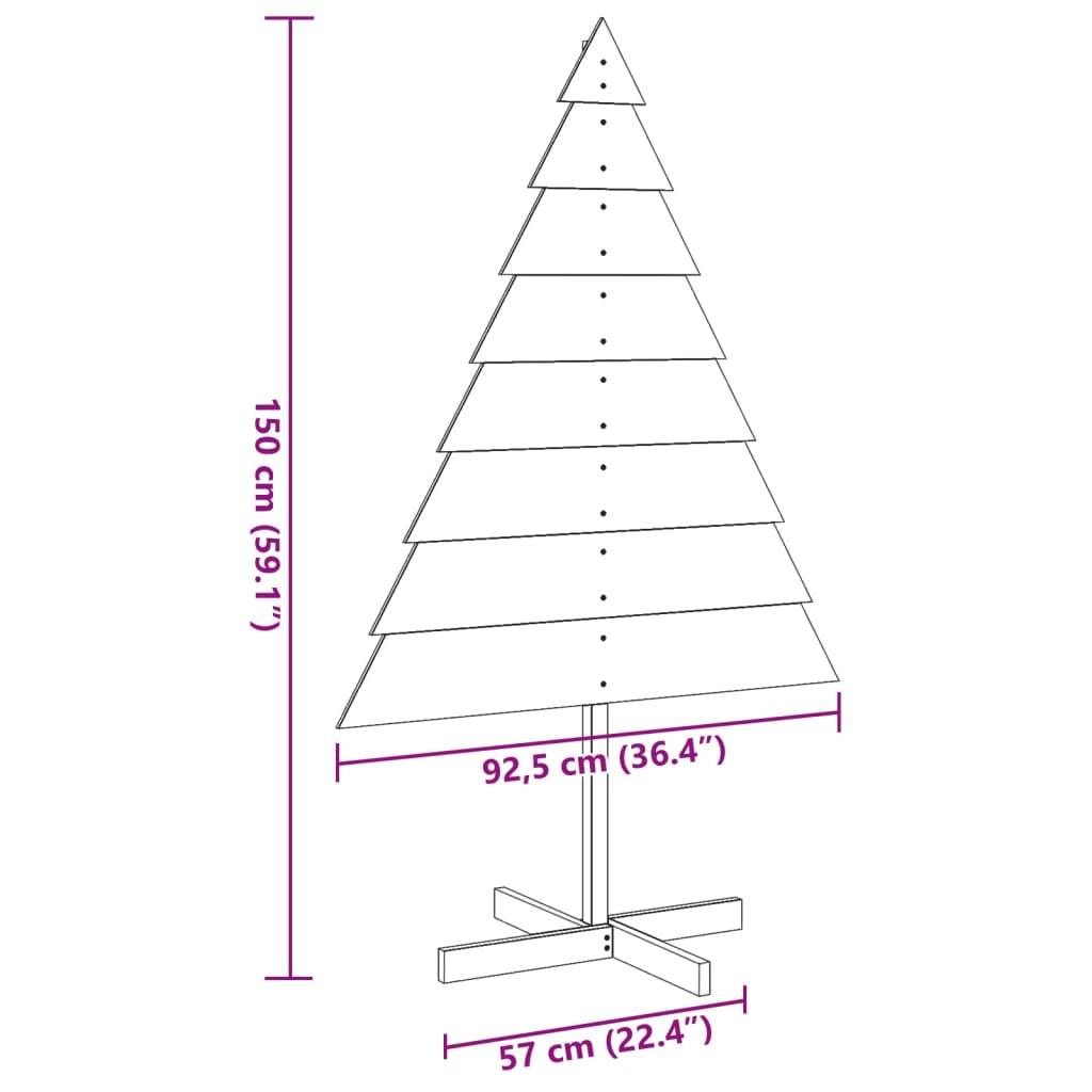 Maison Chic - Sapin de Noël | Arbre de Noël en bois pour décoration 150 cm bois massif Maison Chic - Image 8
