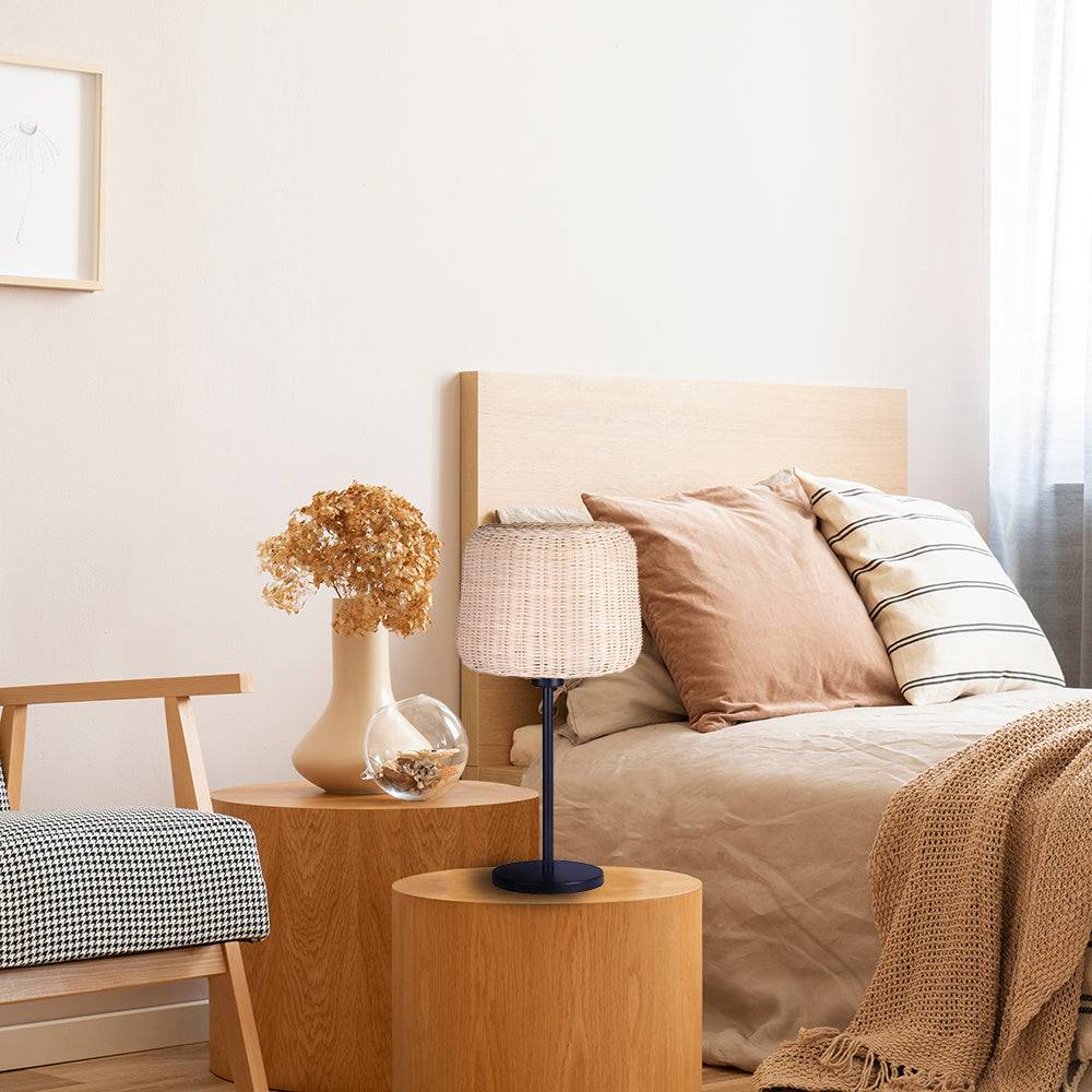 Lumisky - Lampe intérieur ISIDORA Beige Rotin H44CM - Image 2