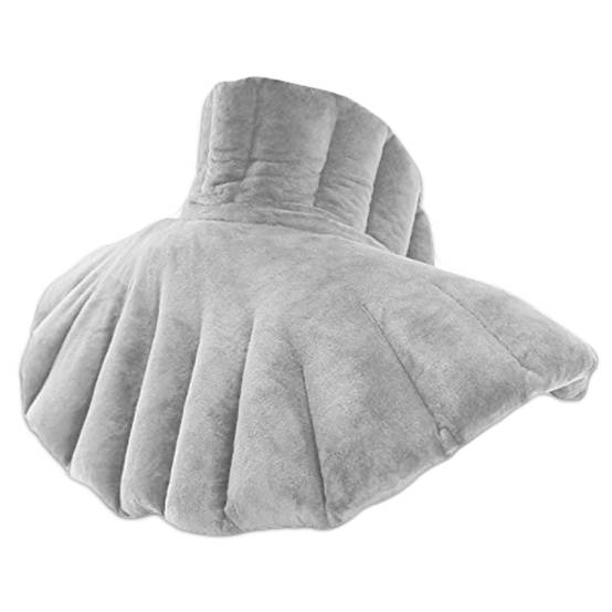 Fishtec - Coussin chauffant cervicales FISHTEC micro-ondes, modèle couvre-épaules, garnissage riz et lavande, conçu pour soulager les tensions du cou - Image 1