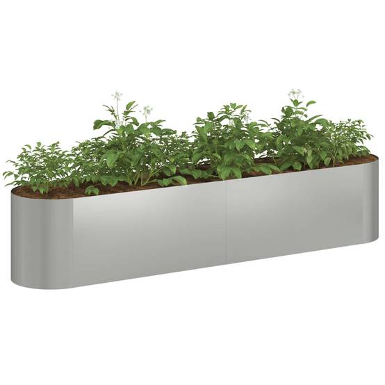 ComfortXL - Carré potager surélevé acier galvanisé jardinage extérieur enracinement profond 200x40cm - ComfortXL Outdoor Living - Image 3