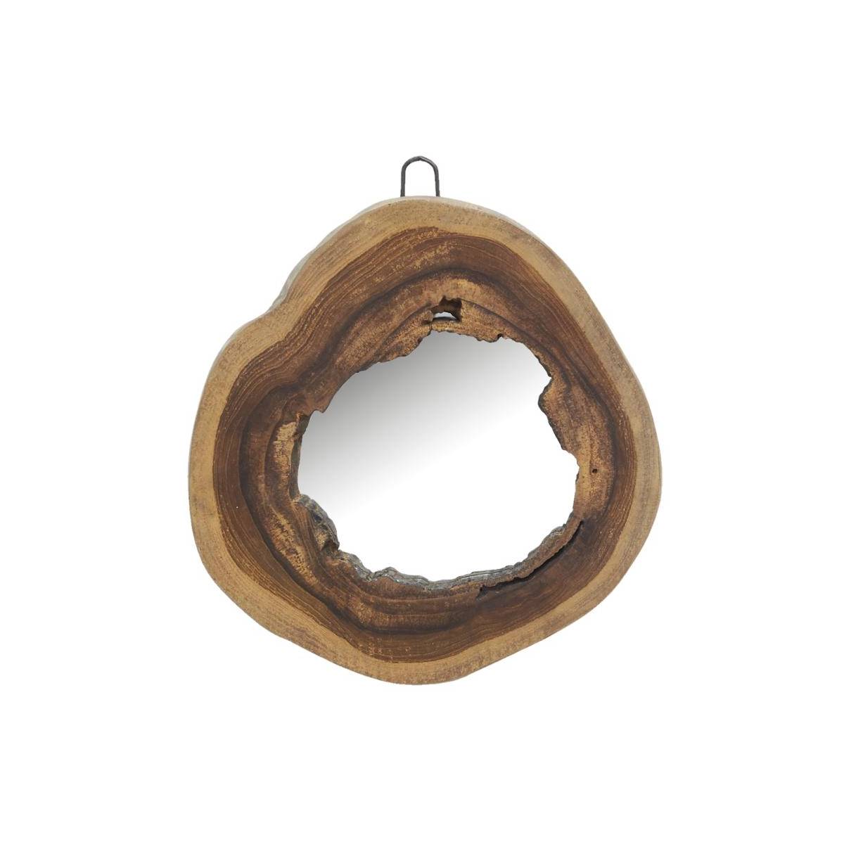 Aubry Gaspard - Miroir rond en teck naturel - Image 1