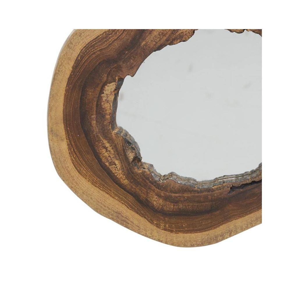 Aubry Gaspard - Miroir rond en teck naturel - Image 3