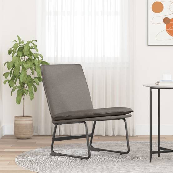 Chaise longue | Transat | Bain de soleil Taupe 52x75x76 cm Tissu - Image 2