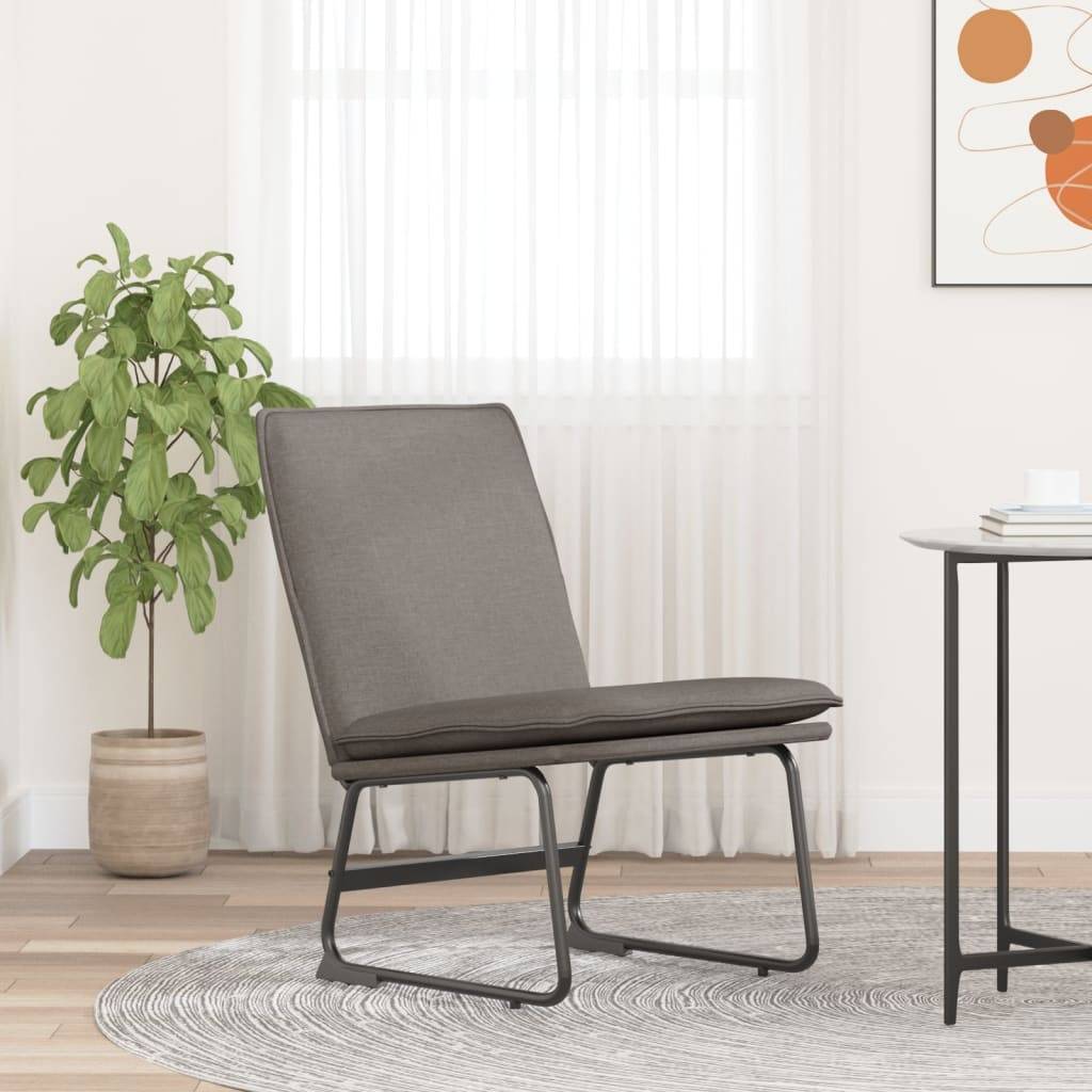 Chaise longue | Transat | Bain de soleil Taupe 52x75x76 cm Tissu - Image 2