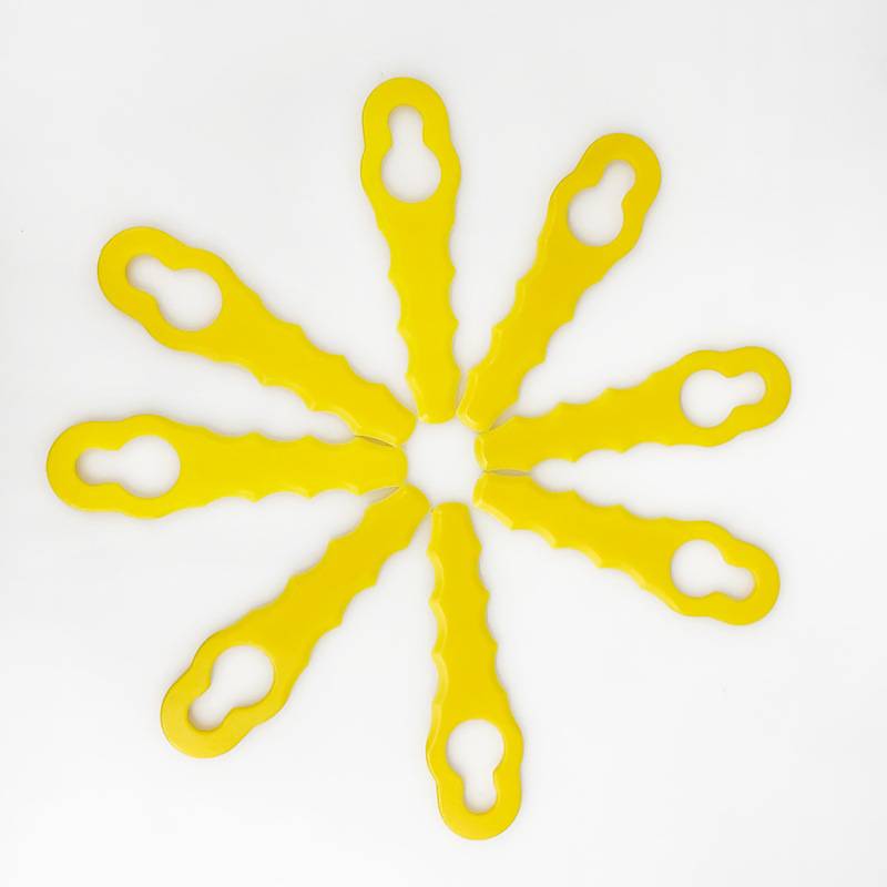 Lames de rechange - Tête de lame doublement dentelée - Pour tondeuses à gazon Ryobi RAC155, RAC157 et RAC158 - Jaune - 100 lames-Lytech - Image 7