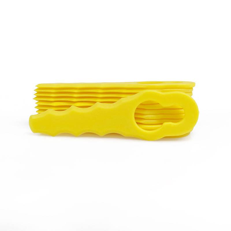 Lames de rechange - Tête de lame doublement dentelée - Pour tondeuses à gazon Ryobi RAC155, RAC157 et RAC158 - Jaune - 100 lames-Lytech - Image 6