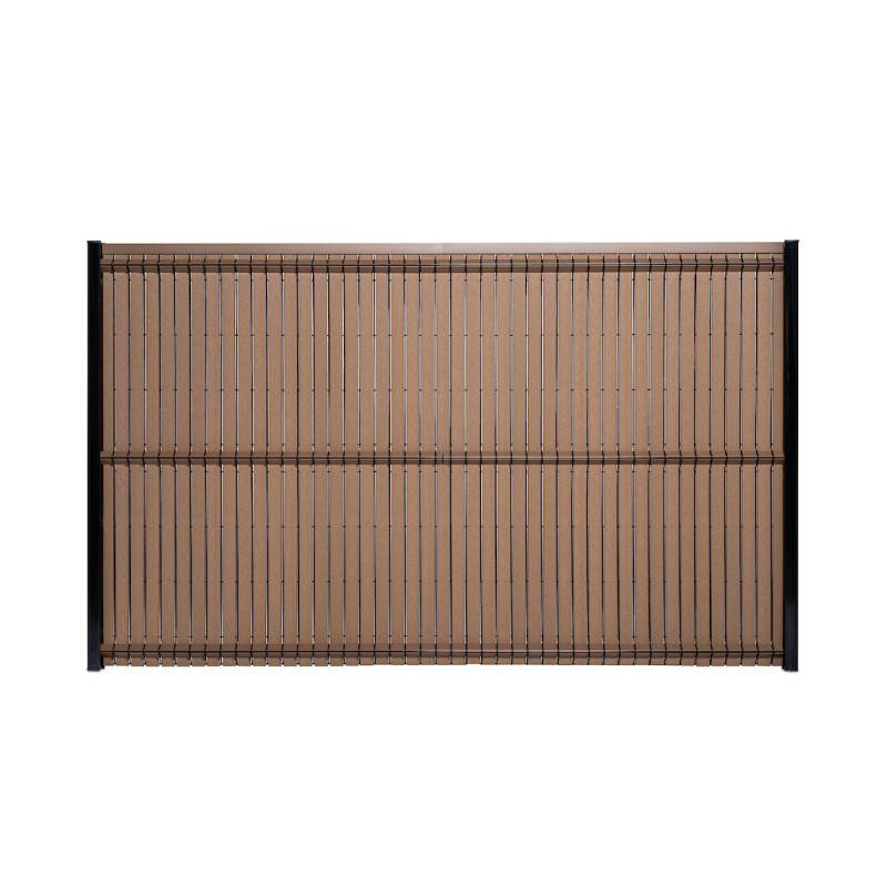 Kit lamelles occultantes rigide composite H 1m23 L 2m50 Brun - Easy Clôture - Image 1
