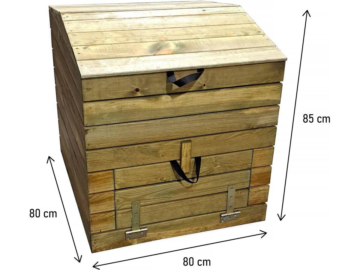 Habitat Et Jardin - Composteur En Bois 500l "douglas" 80 X 80 X 85 Cm -habitat Et Jardin - Image 3