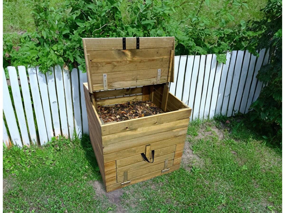 Habitat Et Jardin - Composteur En Bois 500l "douglas" 80 X 80 X 85 Cm -habitat Et Jardin - Image 2
