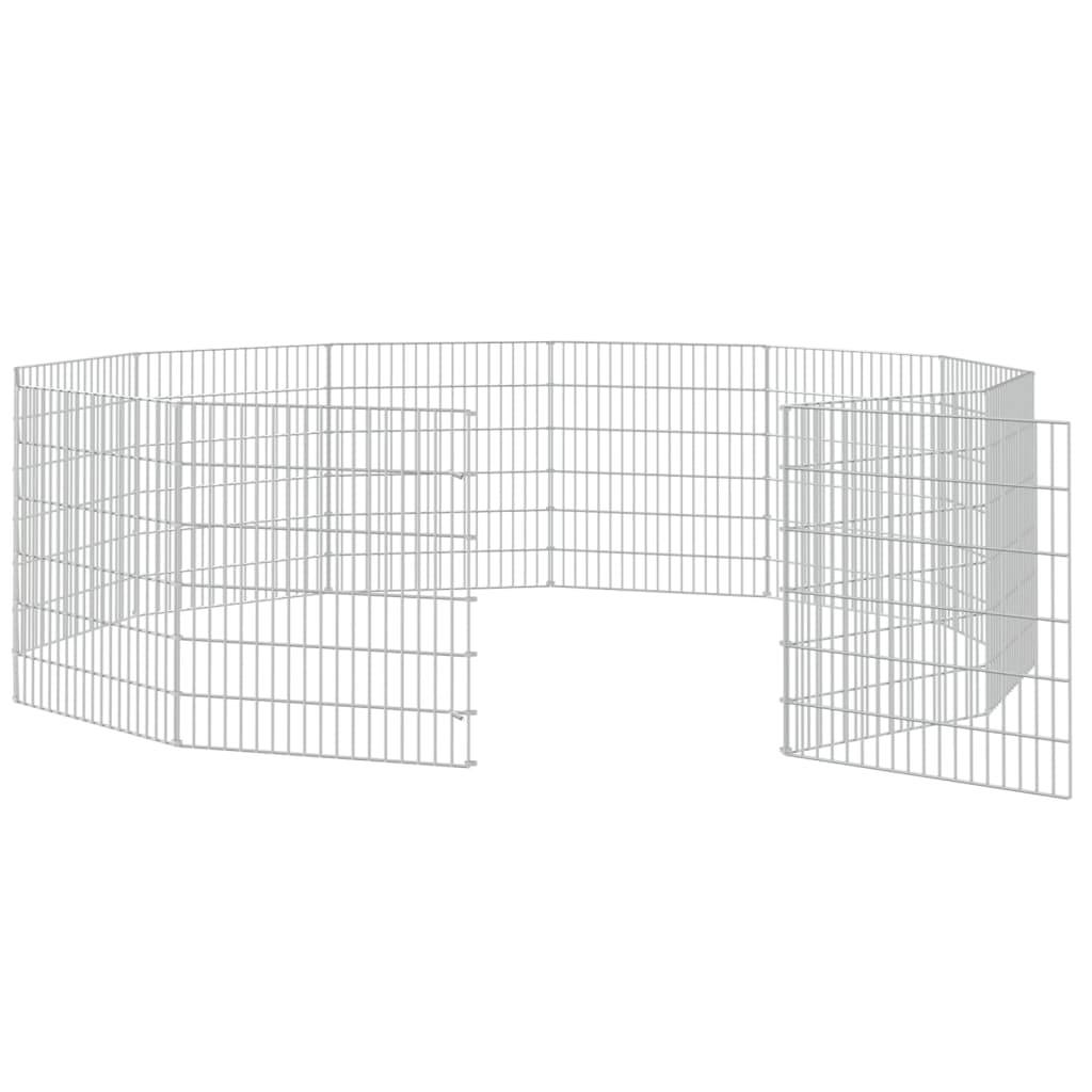 Vidaxl - Enclos d'animaux en liberté 12 panneaux 54x60 cm fer galvanisé vidaXL 171576 - Image 9