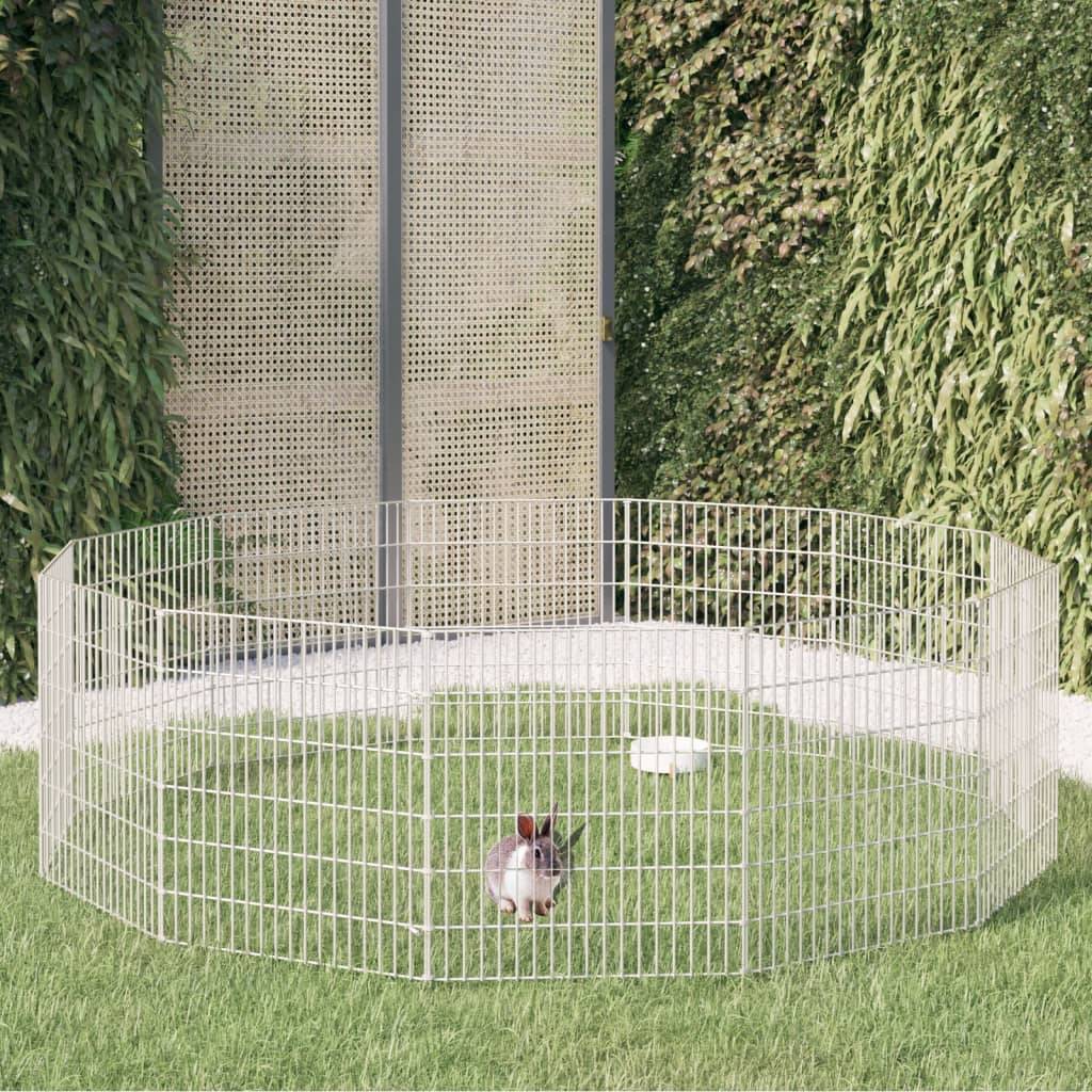 Vidaxl - Enclos d'animaux en liberté 12 panneaux 54x60 cm fer galvanisé vidaXL 171576 - Image 1