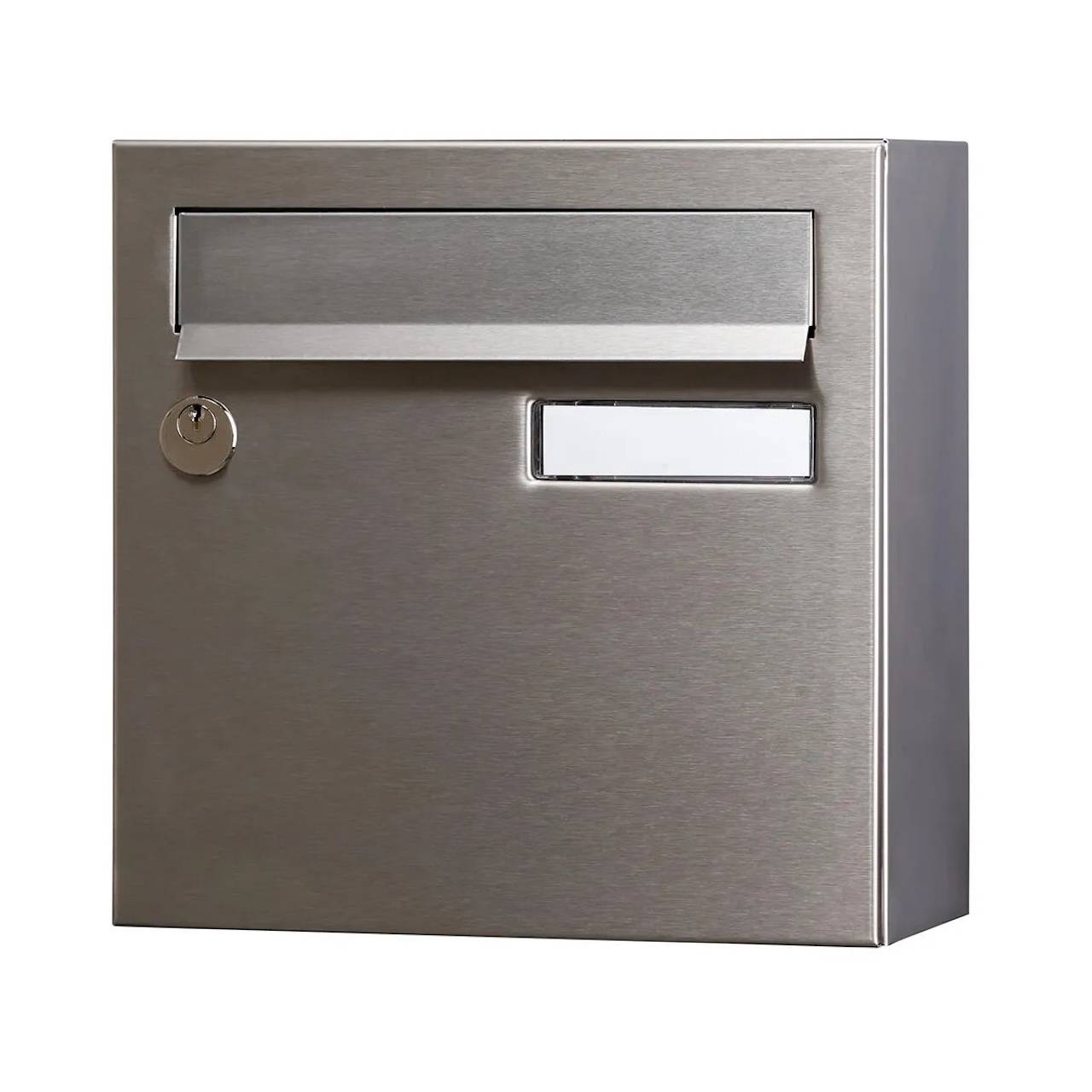 Boîte aux lettres compacte 1 porte extérieur - Rivage - acier inoxydable gris - Image 1