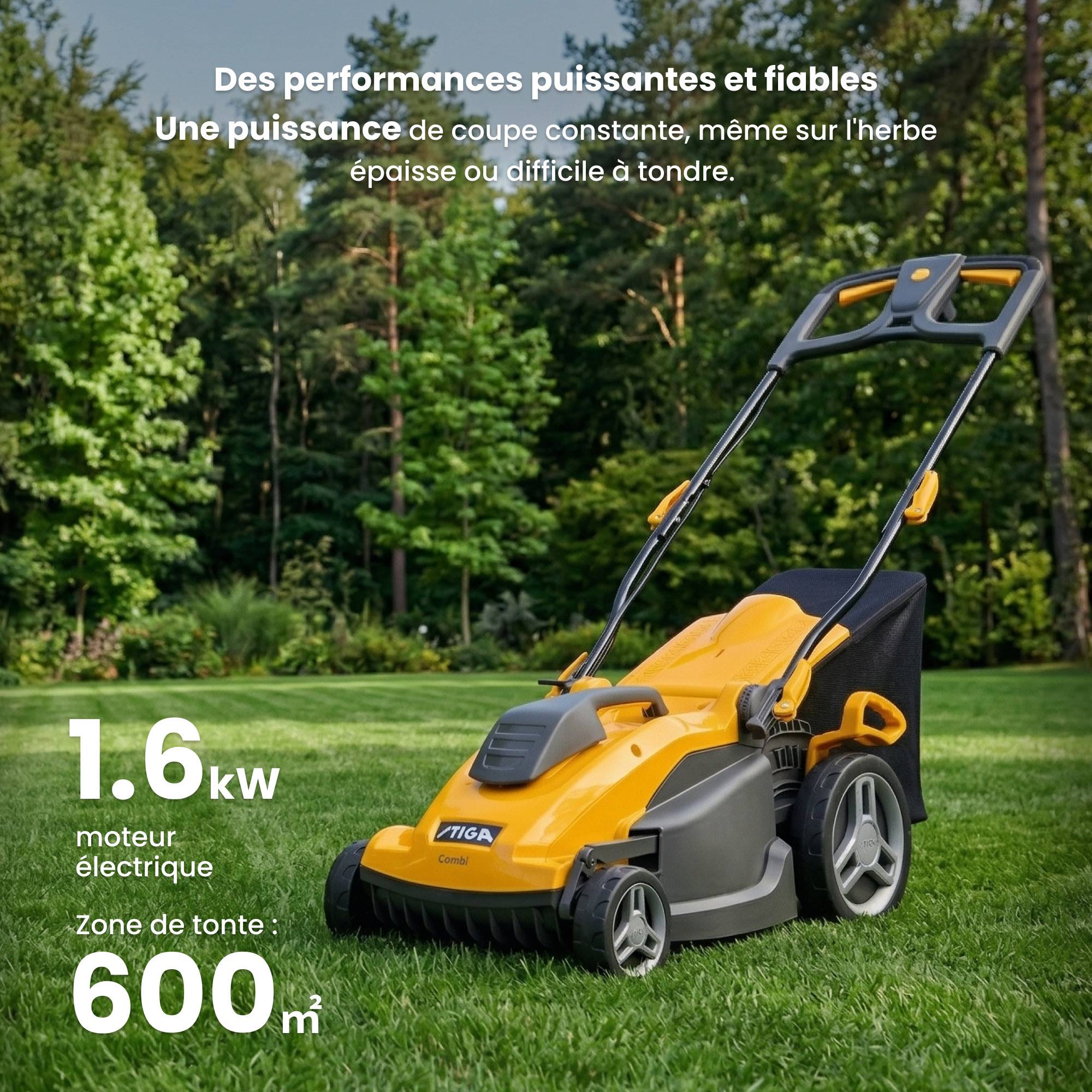 Stiga - Tondeuse combi 340c, 1600 W, largeur 38 cm, bac 40 L - STIGA - Image 5