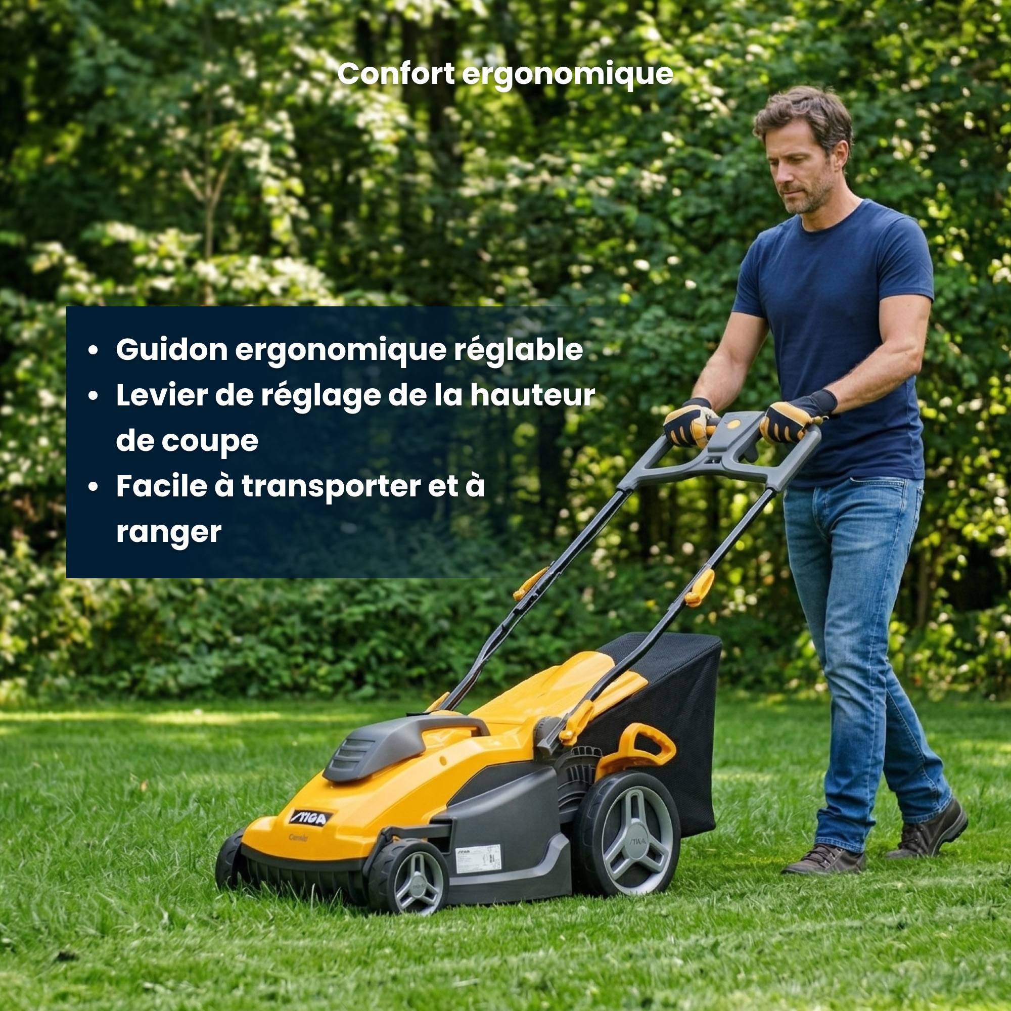 Stiga - Tondeuse combi 340c, 1600 W, largeur 38 cm, bac 40 L - STIGA - Image 4
