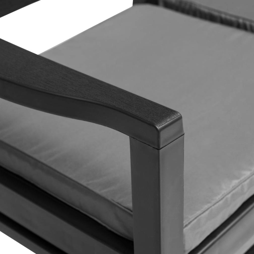 ComfortXL - Banc de jardin 2 places plastique extérieur résistant intempéries 133cm anthracite - ComfortXL Outdoor Living - Image 5