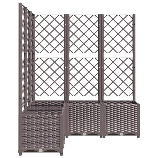 ComfortXL - Très grande jardinière treillis carrée 120x136cm Marron pour brise-vue – ComfortXL Outdoor Living - Image 5