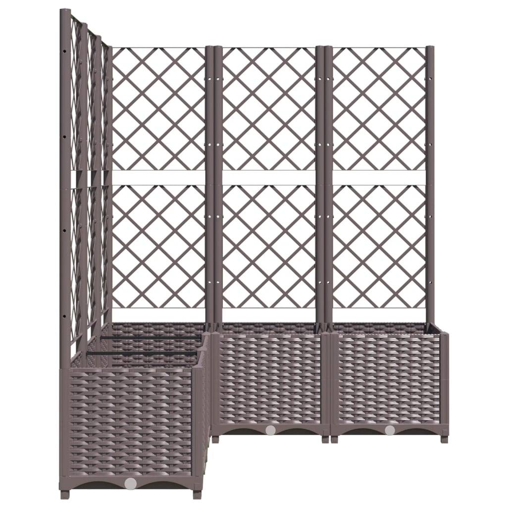 ComfortXL - Très grande jardinière treillis carrée 120x136cm Marron pour brise-vue – ComfortXL Outdoor Living - Image 5
