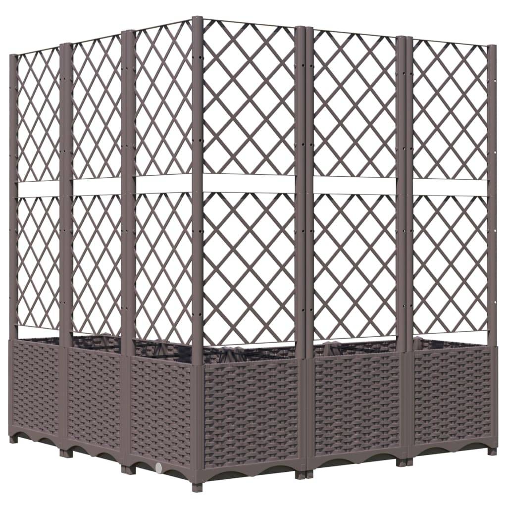 ComfortXL - Très grande jardinière treillis carrée 120x136cm Marron pour brise-vue – ComfortXL Outdoor Living - Image 6