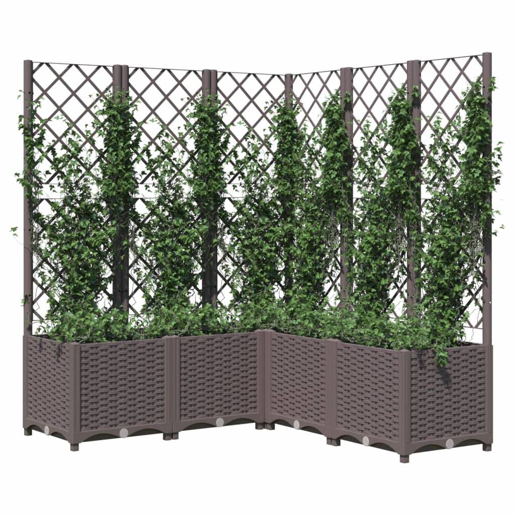ComfortXL - Très grande jardinière treillis carrée 120x136cm Marron pour brise-vue – ComfortXL Outdoor Living - Image 3