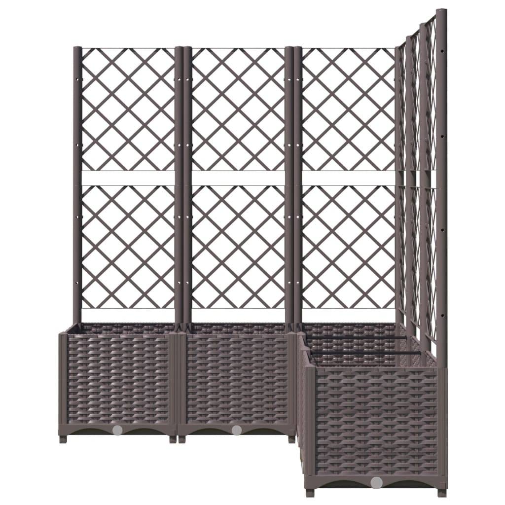 ComfortXL - Très grande jardinière treillis carrée 120x136cm Marron pour brise-vue – ComfortXL Outdoor Living - Image 4
