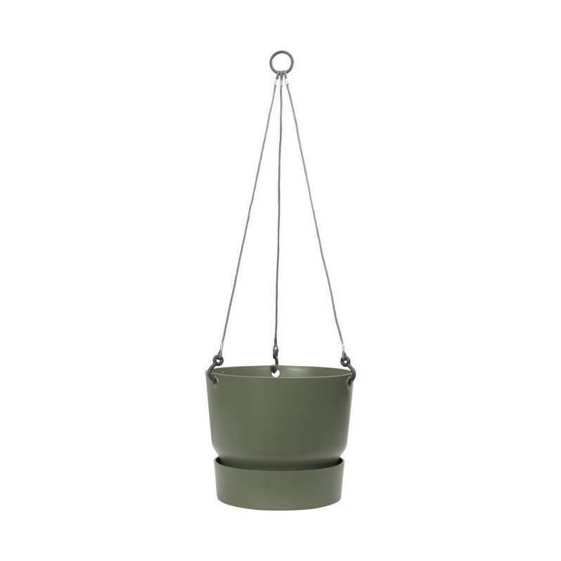 Elho - Elho Pot De Fleurs A Suspendre Greenville 24 - Exterieur - O 23,9 X H 20,3 Cm - Vert Feuille - Image 1