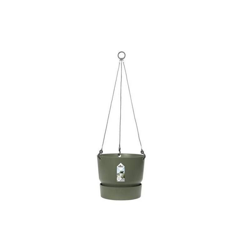 Elho - Elho Pot De Fleurs A Suspendre Greenville 24 - Exterieur - O 23,9 X H 20,3 Cm - Vert Feuille - Image 2