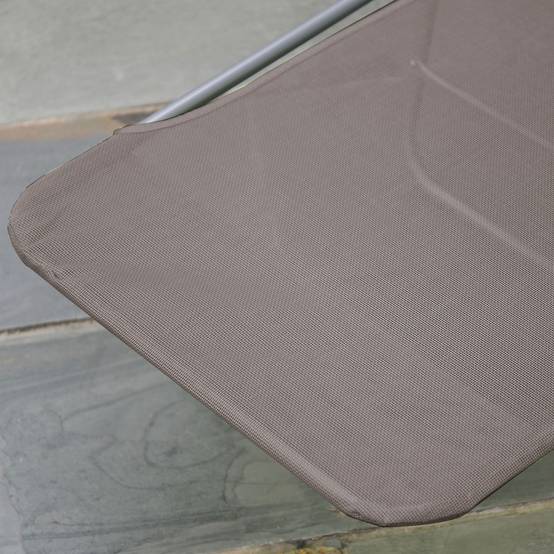 Chaise longue, transat, chaise longue à deux pieds, pliable, résistante aux intempéries, marron - Image 7