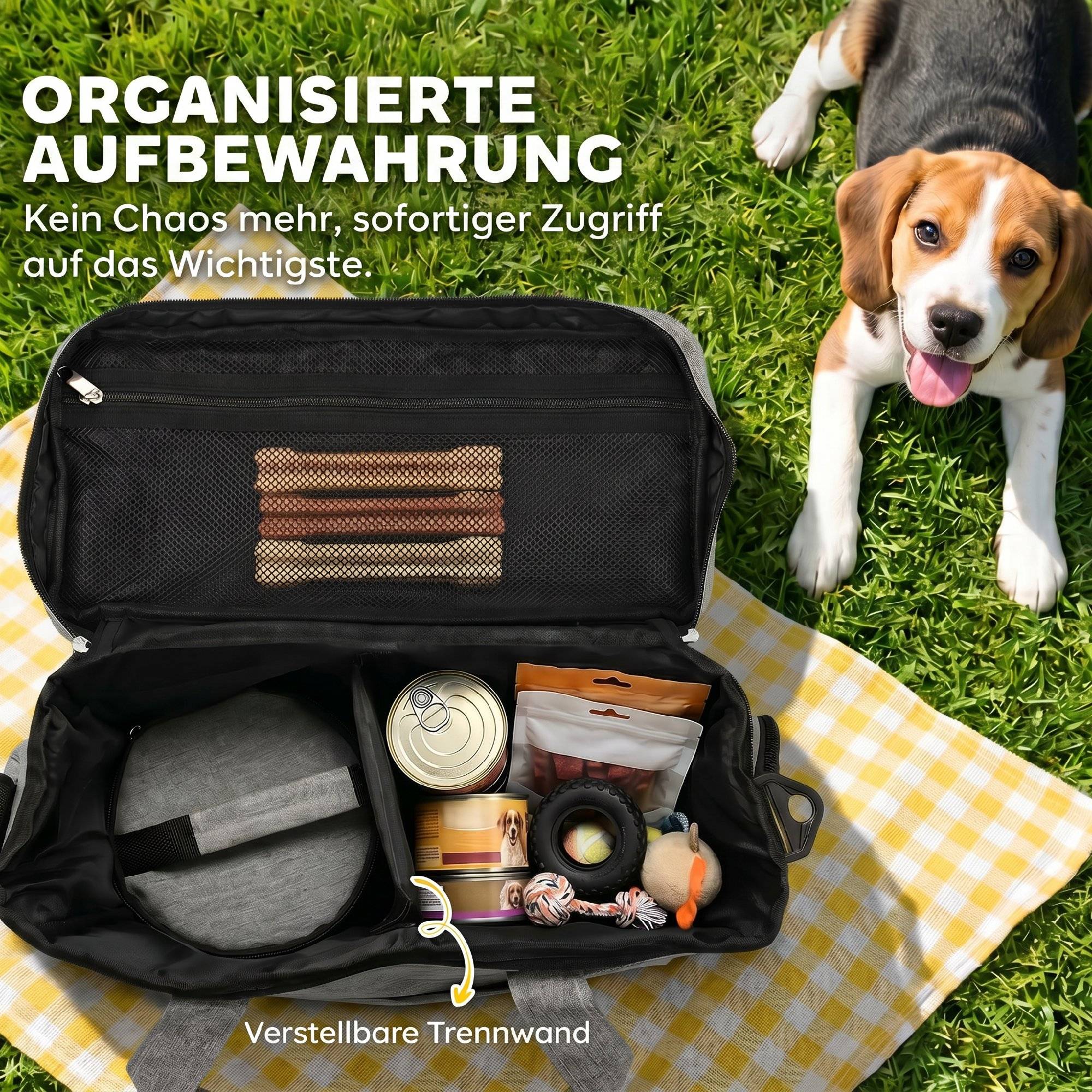 Sac transport chien chat tissu cationique voyage promenade poches gris clair - ComfortXL Outdoor Living - Image 7