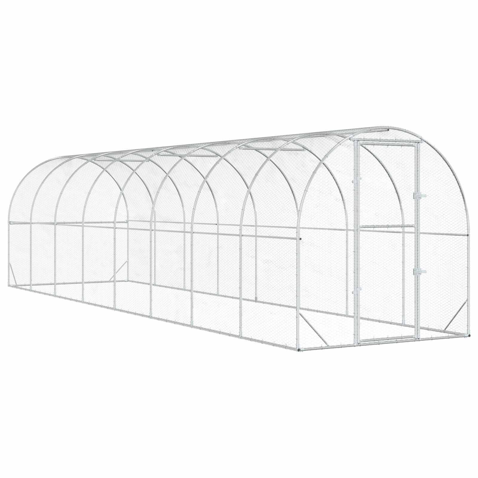 Vidaxl - Poulailler Argenté 800 x 200 x 200 cm Acier galvanisé vidaXL 3434678 - Image 2