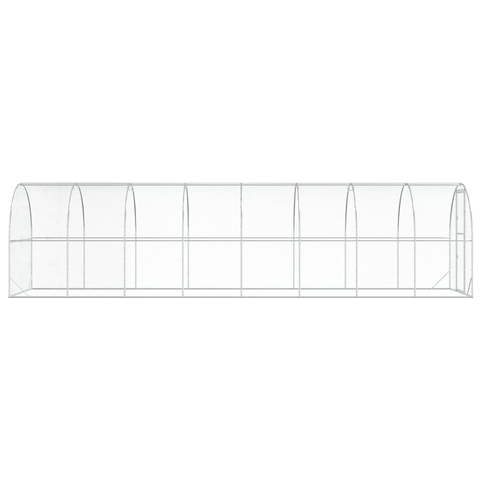 Vidaxl - Poulailler Argenté 800 x 200 x 200 cm Acier galvanisé vidaXL 3434678 - Image 6